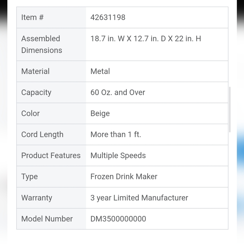 Margaritaville Bali Frozen Margarita Maker - Picture 6 of 7